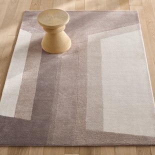 Handgetuft vloerkleed in lyocell en wol, LUCE