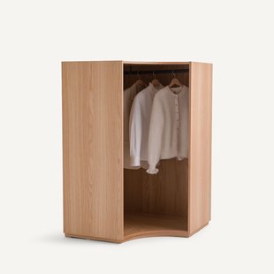 Hoekhangkast voor modulaire kast, eiken fineer, EVORIA
