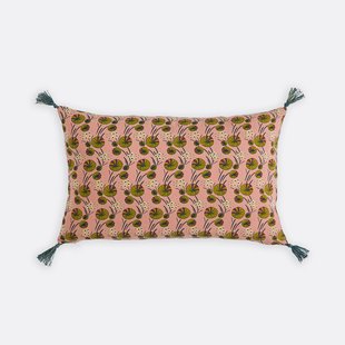 Rechthoekige kussenhoes, katoen, bloemenprint, YASUO