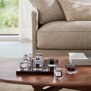 Tic-tac-toe-spel van mondgeblazen glas, PERSEE