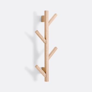 Eiken wandkapstok met 4 haken, Anela