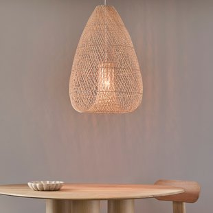 Hanglamp van gevlochten rotan, diameter 56 cm, TITOU