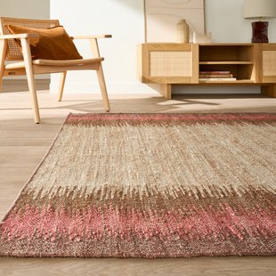 Vintage vloerkleed van 91% jute, IKAT