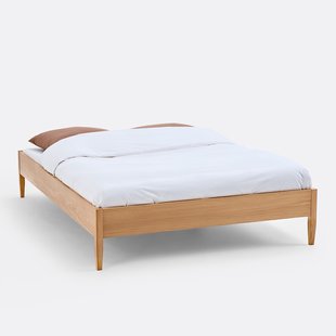 Bed met massief eiken en gefineerde lattenbodem, MADARA