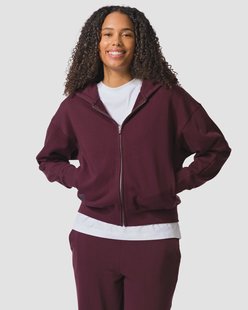 HEMA Dames sweatvest bordeauxrood (bordeauxrood)
