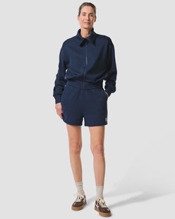 HEMA Dames sweatshort donkerblauw (donkerblauw)