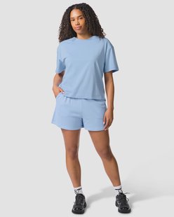 HEMA Dames sweatshort lichtblauw (lichtblauw)