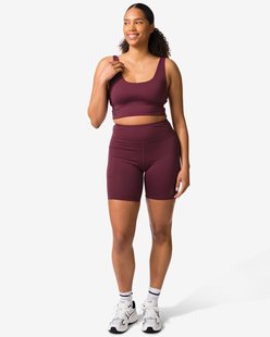 HEMA Damesbikershort kort bordeauxrood (bordeauxrood)