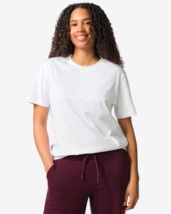 HEMA Dames T-shirt Larissa regular fit wit (wit)