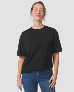 HEMA Dames T-shirt Do relaxed fit zwart (zwart)
