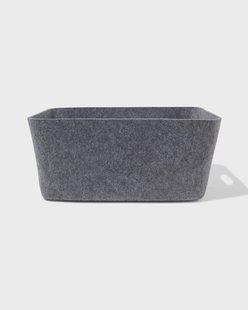 HEMA Opbergmand 36x27x16cm L vilt grijs