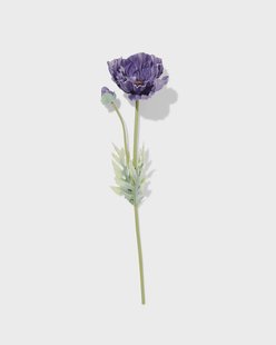 HEMA Kunstbloem klaproos 55cm rubber paars (paars)