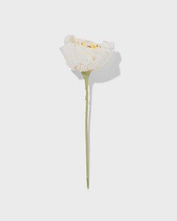 HEMA Kunstbloem klaproos 23cm papier wit (wit)