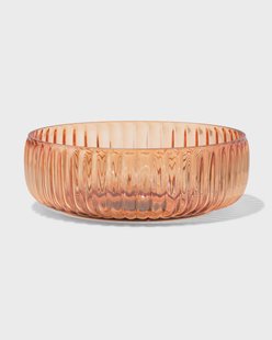 HEMA Serveerschaal ⌀22x7.5cm ribbel glas