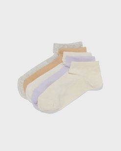 HEMA Dames enkelsokken mesh - 5 paar beige (beige)