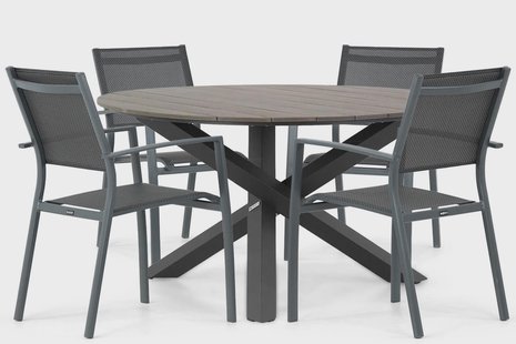 Lifestyle Sella/Ancona 125 cm dining tuinset 5-delig