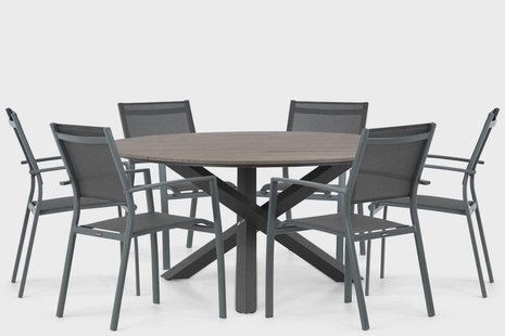 Lifestyle Sella/Ancona 150 cm dining tuinset 7-delig