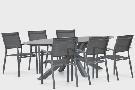 Lifestyle Sella/Ellisse 240 cm dining tuinset 7-delig