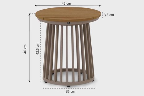 Toscana loungetafel 45 cm