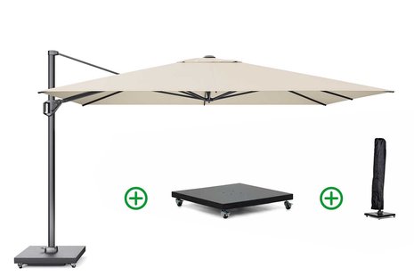 Platinum Challenger zweefparasol 4x3m T1 (incl. voet en hoes) champagne