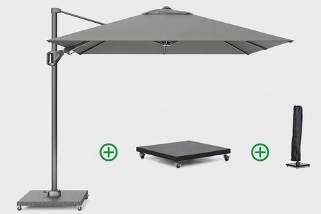 Platinum Voyager zweefparasol 2.7 x 2.7m T2 (incl. voet en hoes) manhattan