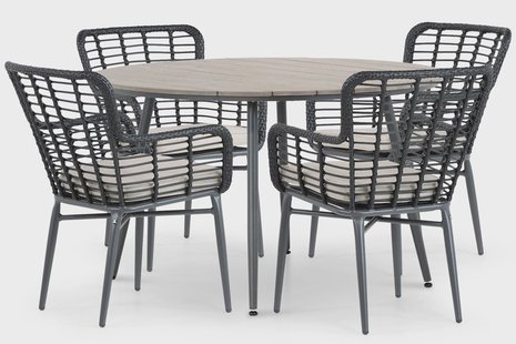 De Laan Toledo/Matale 125 cm dining tuinset 5-delig
