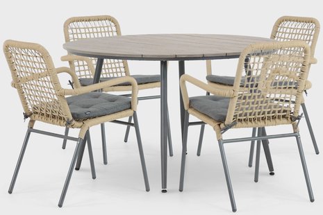 De Laan Catalone/Matale 125 cm dining tuinset 5-delig