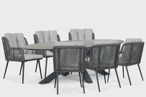Lifestyle Tivoli/Lunea 240x120 cm dining tuinset 7-delig