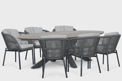 Lifestyle Monaco/Lunea 240x120 cm dining tuinset 7-delig