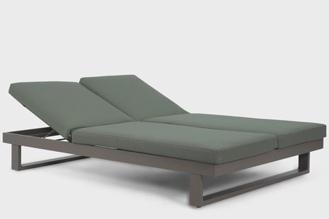 Lifestyle Massimo ligbed met kussen antraciet/moss green