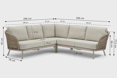 Coco Elara hoek loungeset 3-delig
