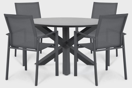 Lifestyle Timo/Orino 130 cm dining tuinset 5-delig
