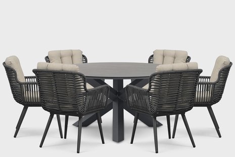 Coco Custa/Xento 150 cm dining tuinset 7-delig