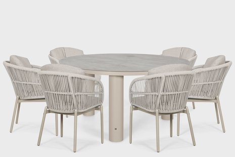 Lifestyle Monaco/Arancia 150 cm dining tuinset 7-delig