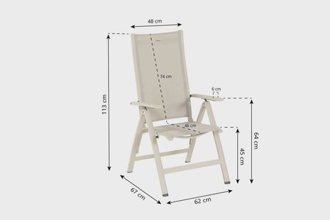 Royal Club Full Alu Recliner loft-beige