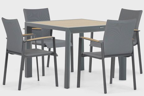 Lifestyle Brandon/Borello 100 cm dining tuinset 5-delig