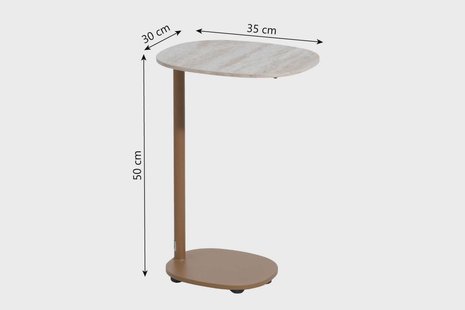 4 Seasons Sofie support table ceramic travertin 35 X 30 X 50 cm amber