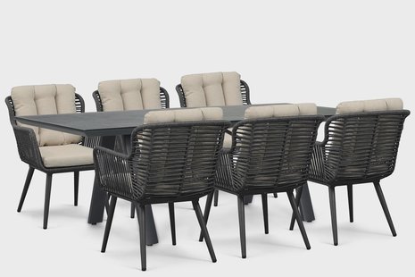 Coco Custa/Monza 230x100 cm dining tuinset 7-delig