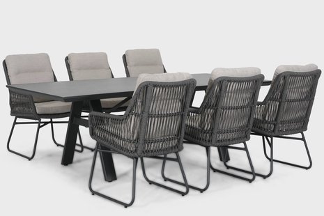 Lifestyle Vicente/Monza 230 cm dining tuinset 7-delig