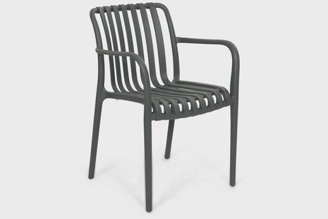 Domani Alba dining tuinstoel stapelbaar antracite