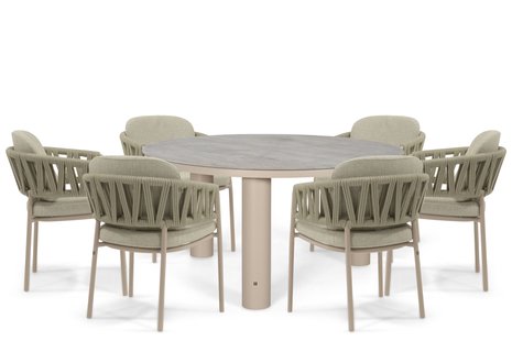 4 Seasons Outdoor Calma/Arancia 150 cm dining tuinset 7-delig