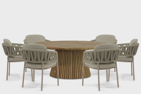 4 Seasons Outdoor Calma/Fungo 180 cm dining tuinset 7-delig