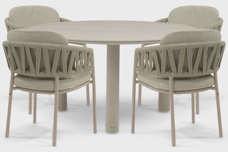 4 Seasons Outdoor Calma/Trino 140 cm dining tuinset 5-delig