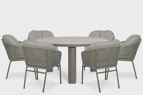 Coco Livo/Arancia 150 cm dining tuinset 7-delig