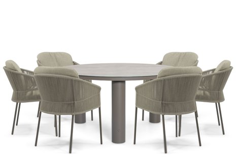 4 Seasons Outdoor Florence/Arancia 150 cm dining tuinset 7-delig