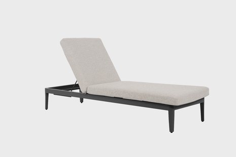 Lifestyle Mateo ligbed met kussen antraciet/sandy
