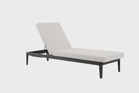 Lifestyle Mateo ligbed met kussen antraciet/soft grey
