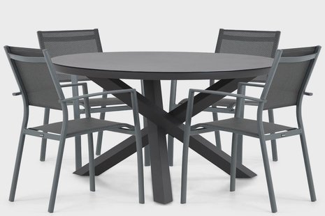 Lifestyle Sella/Livorno 125 cm dining tuinset 5-delig