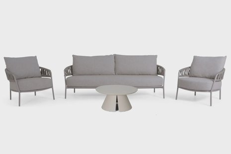 4 Seasons Outdoor Calma/Cayora 80 cm stoel-bank loungeset 4-delig