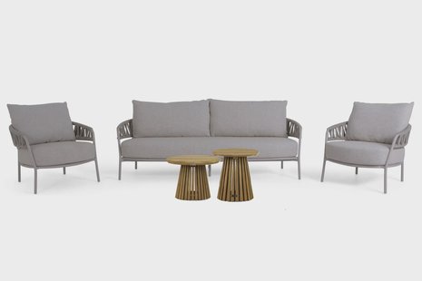4 Seasons Outdoor Calma/Fungo 45/55 cm stoel-bank loungeset 5-delig